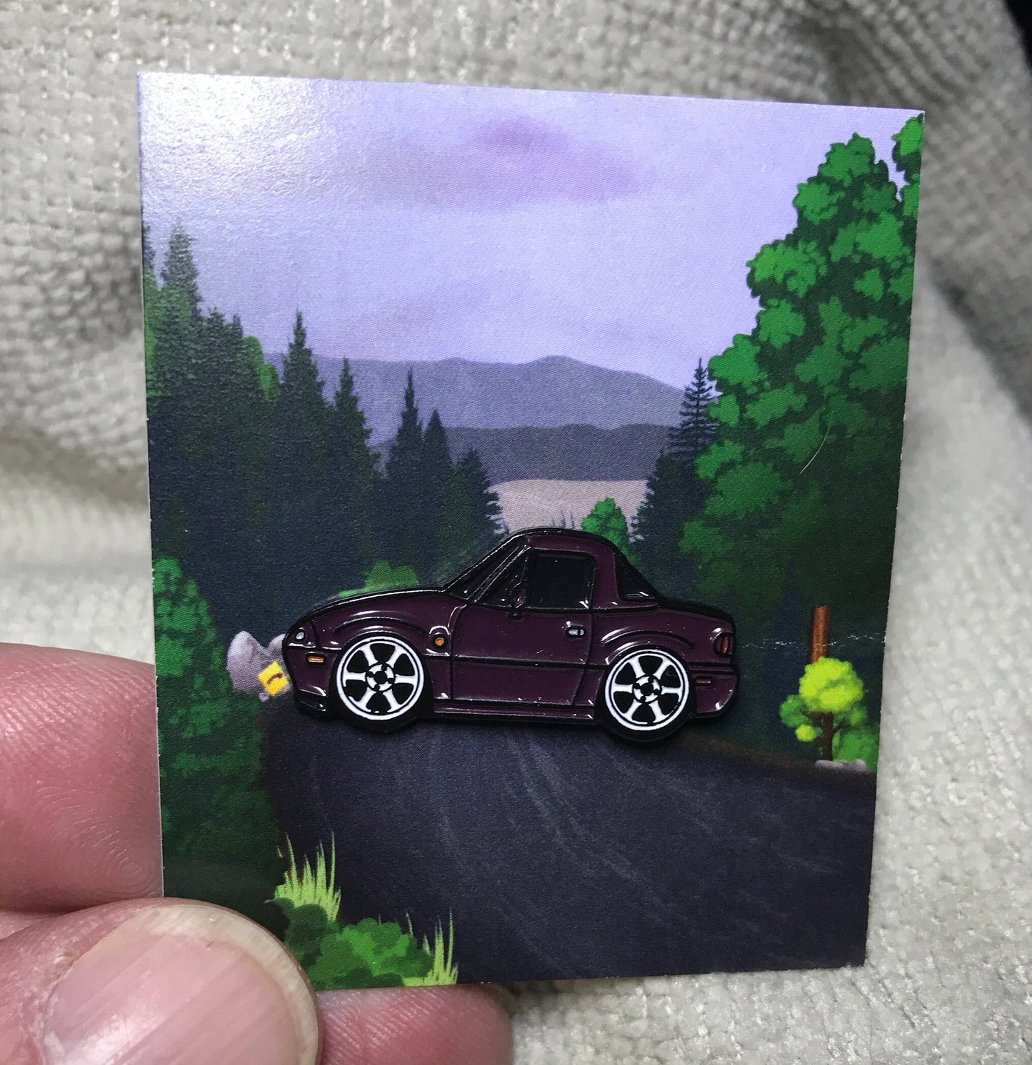 NA MERLOT hardtop pin, lapel pin, badge, stick, Enamel, Auto, car pins, LapelPins - Miata, MX5, Roadster NA Merlot