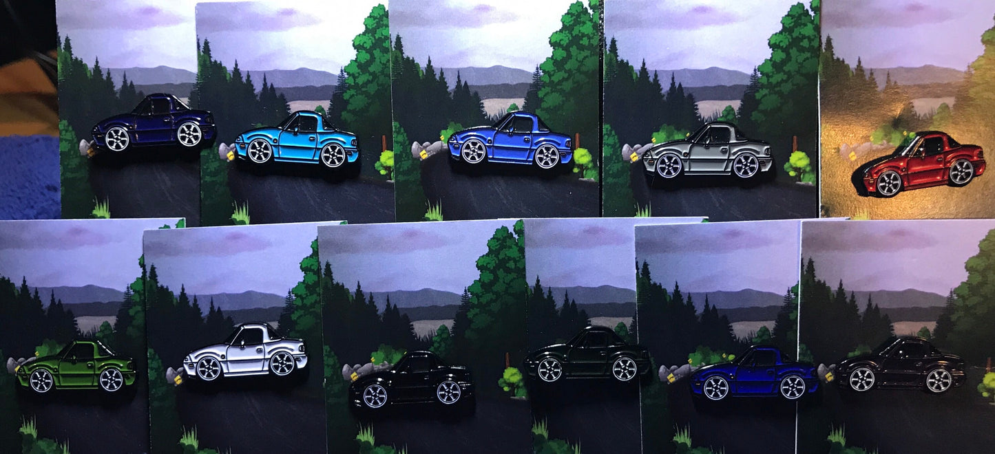 NA MERLOT hardtop pin, lapel pin, badge, stick, Enamel, Auto, car pins, LapelPins - Miata, MX5, Roadster NA Merlot