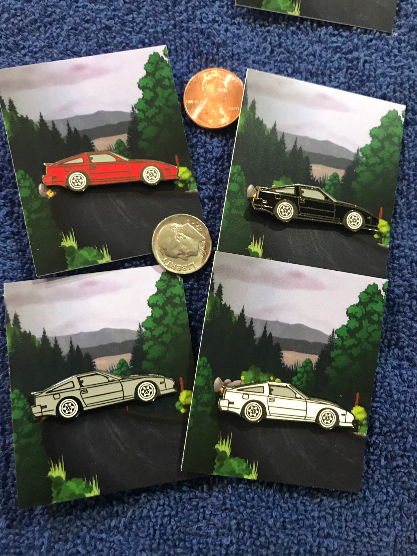 NISSAN #300ZX #Z31 #Enamel #AutoLapelPins - RED