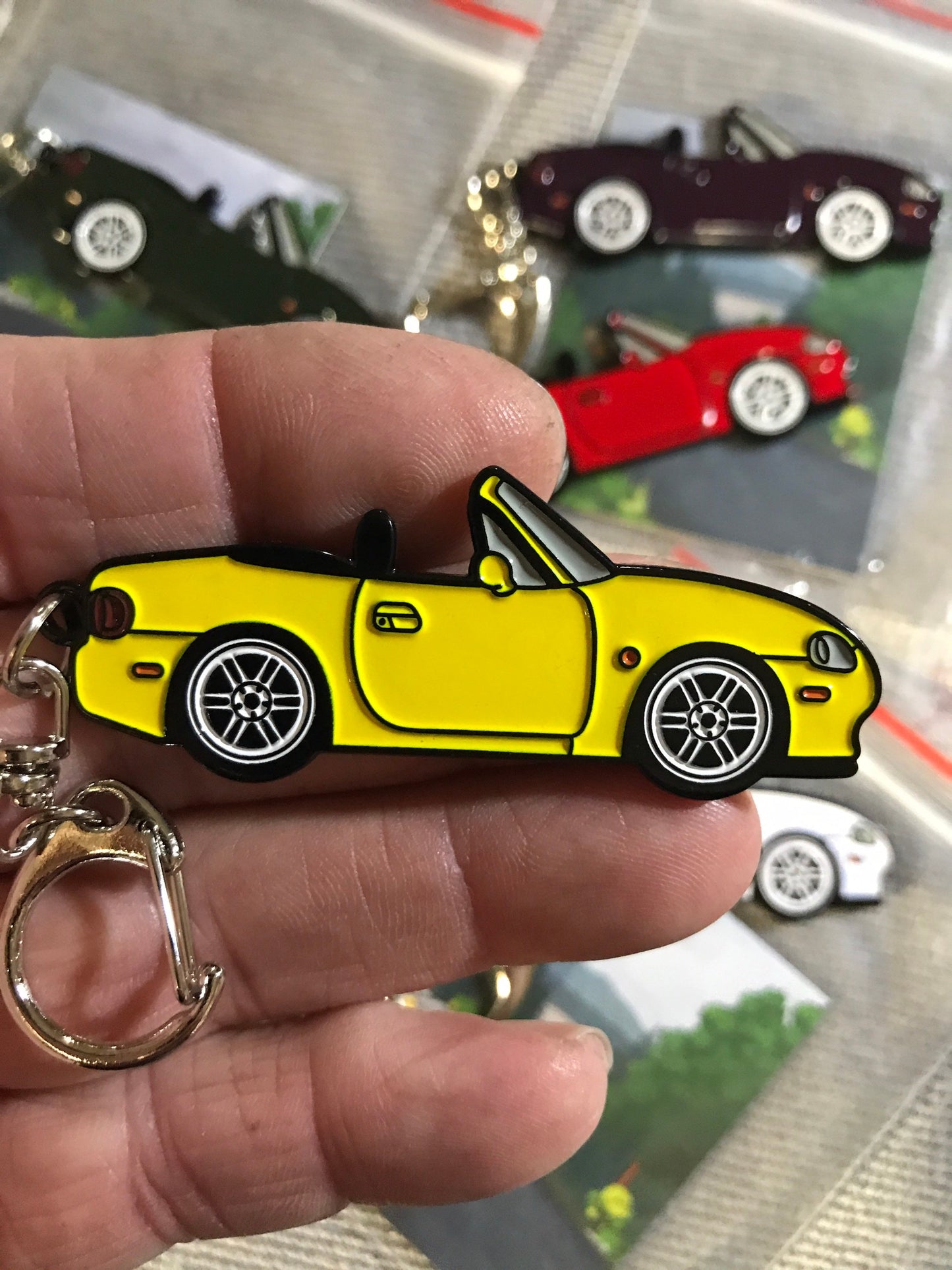 NB #Miata #MX5 Keychains Baked Enamel pin #Keychains car 7 COLORS