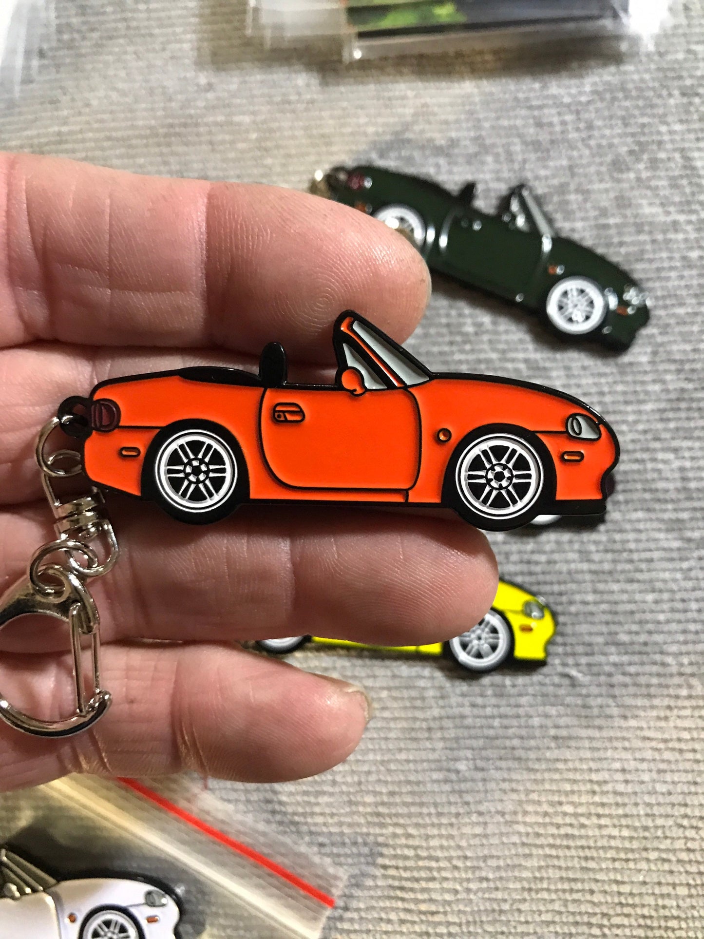 NB #Miata #MX5 Keychains Baked Enamel pin #Keychains car 7 COLORS