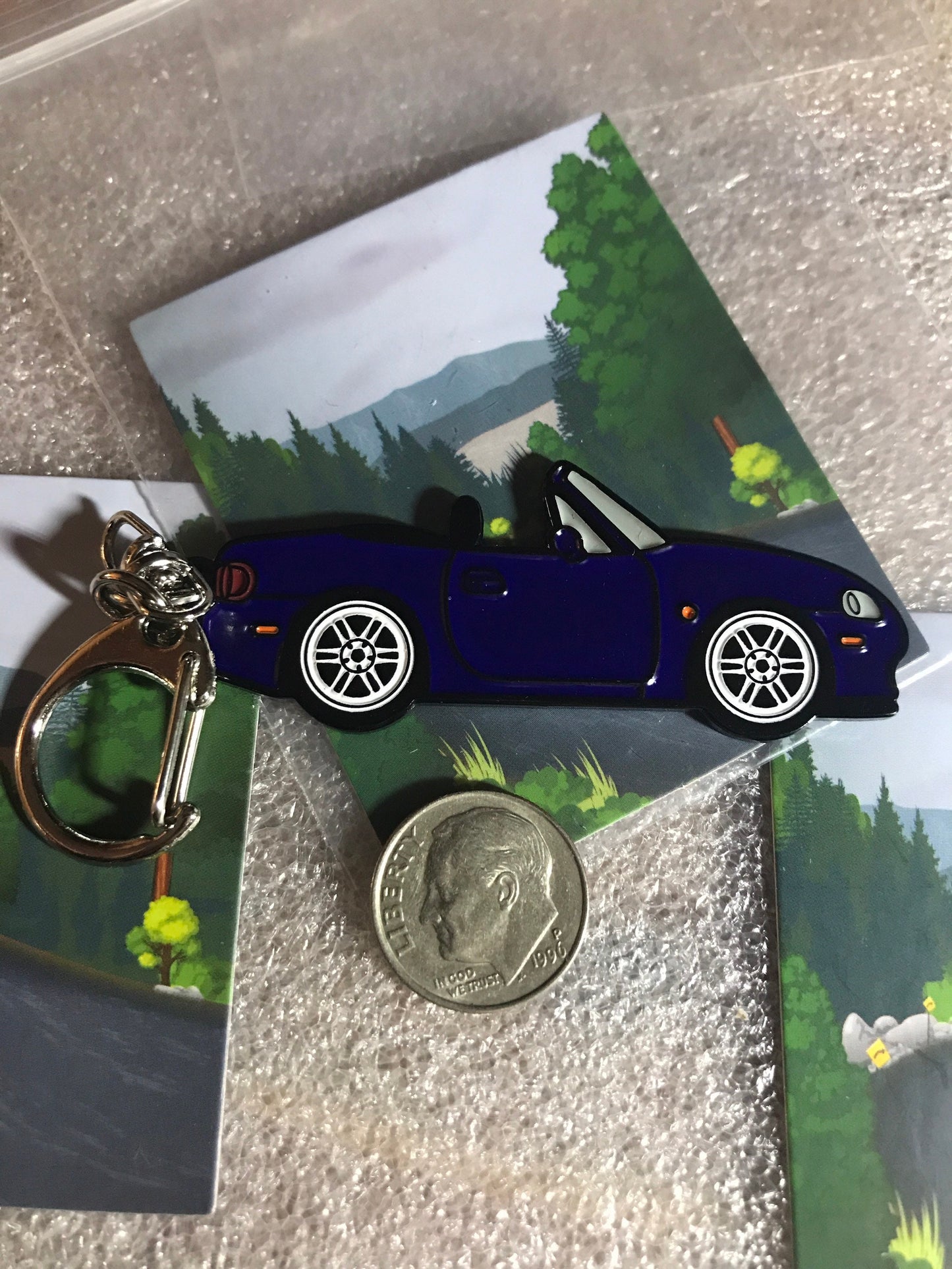 NB #Miata #MX5 Baked Enamel #Keychains #carpins STARLIGHT BLUE