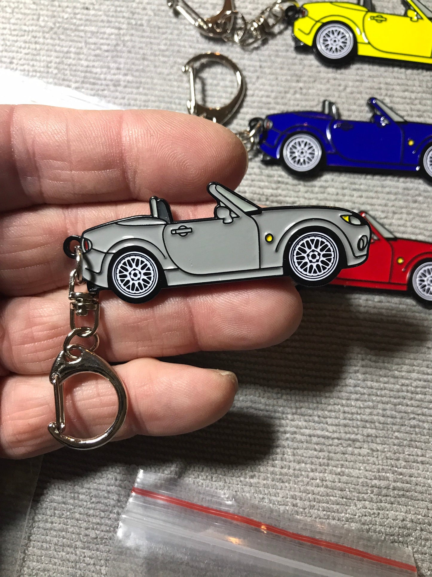 NC #Miata #MX5 #BakedEnamel #Keychains 7 COLORS #Carpins