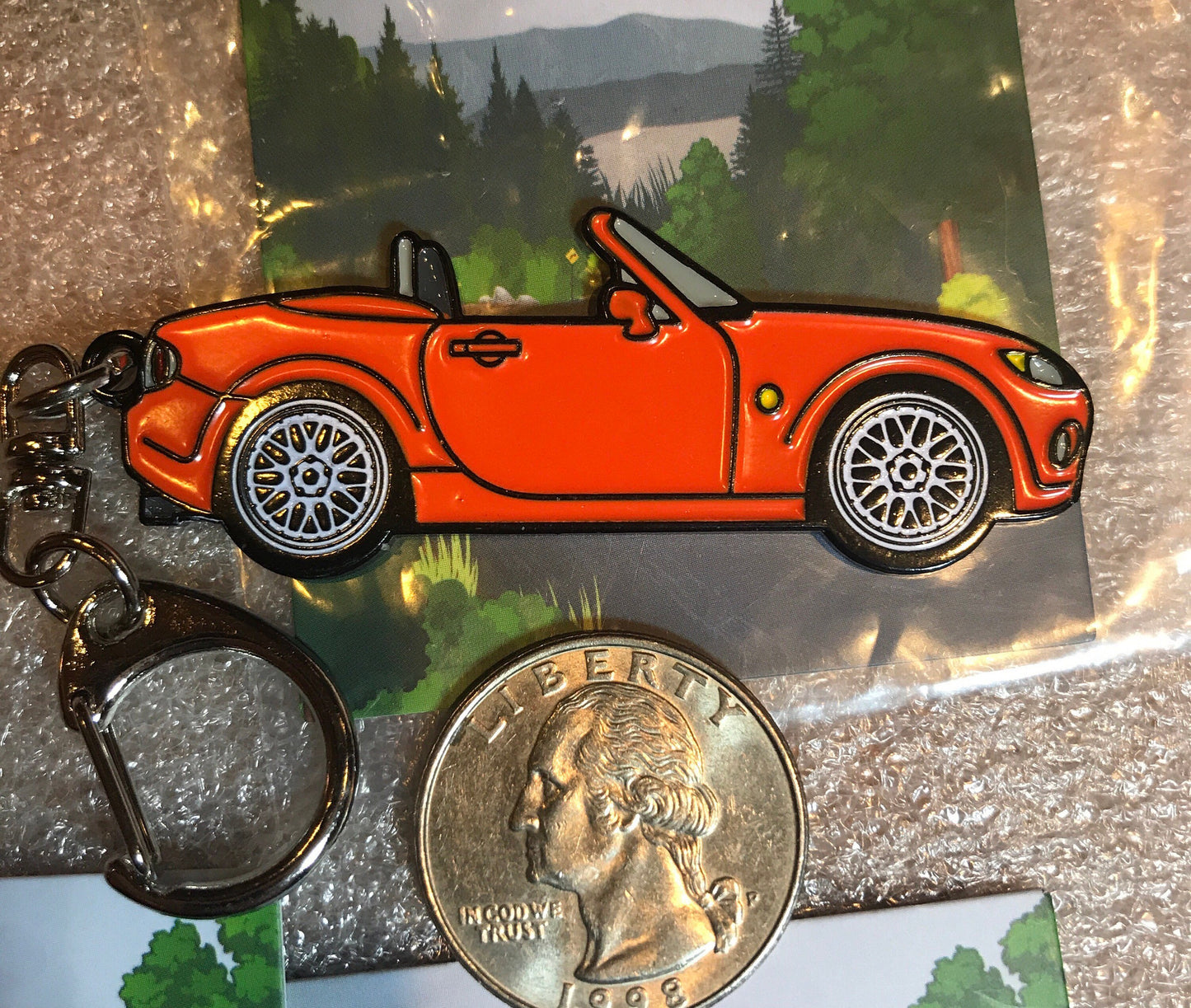 NC #Miata #MX5 #BakedEnamel #Keychains ORANGE #Carpins
