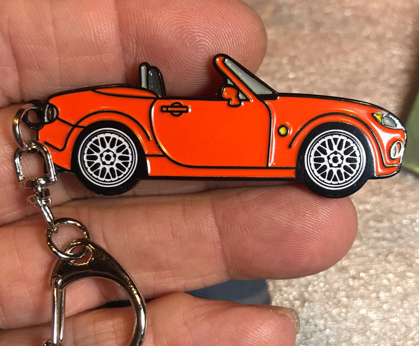 NC #Miata #MX5 #BakedEnamel #Keychains ORANGE #Carpins