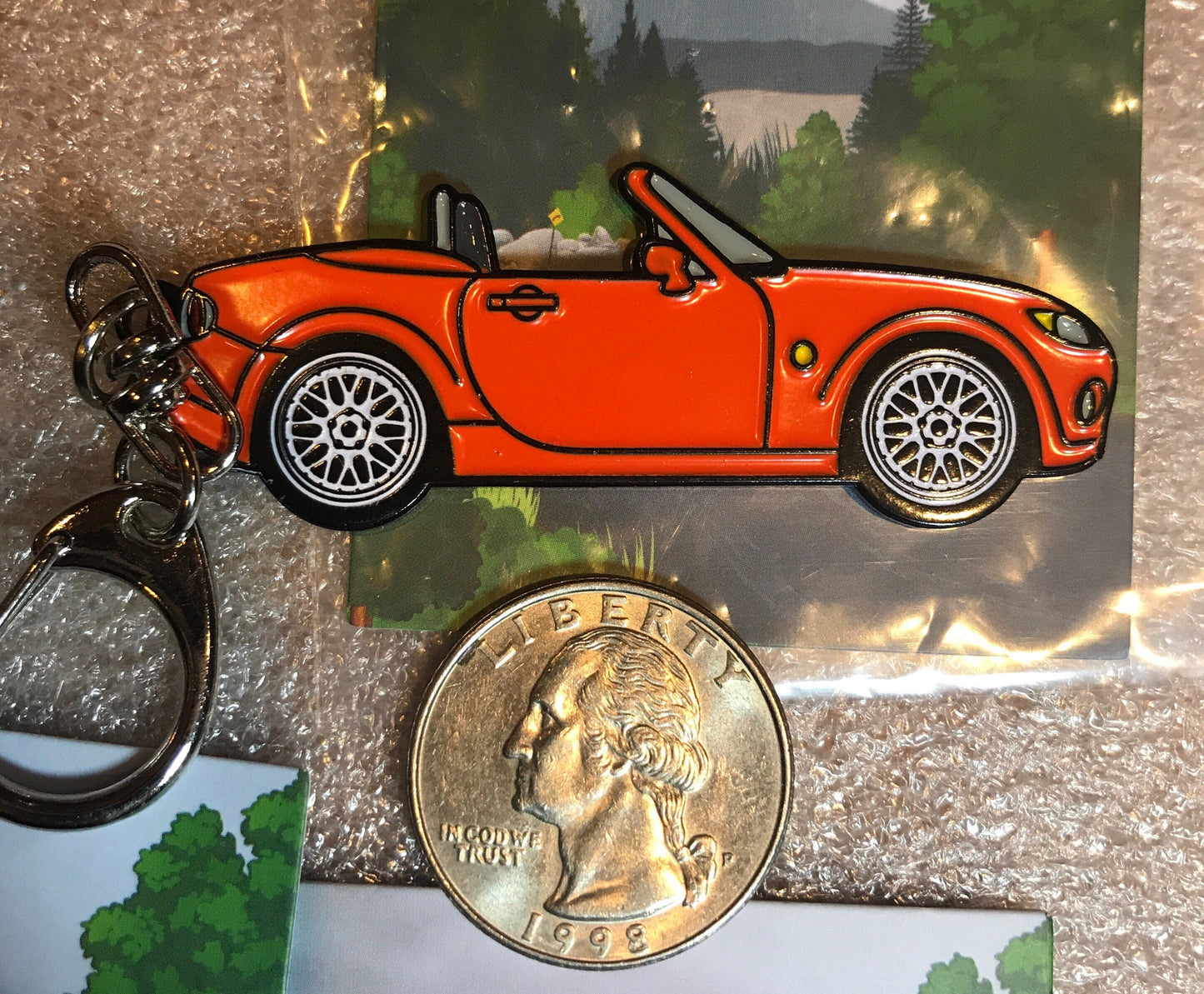 NC #Miata #MX5 #BakedEnamel #Keychains ORANGE #Carpins