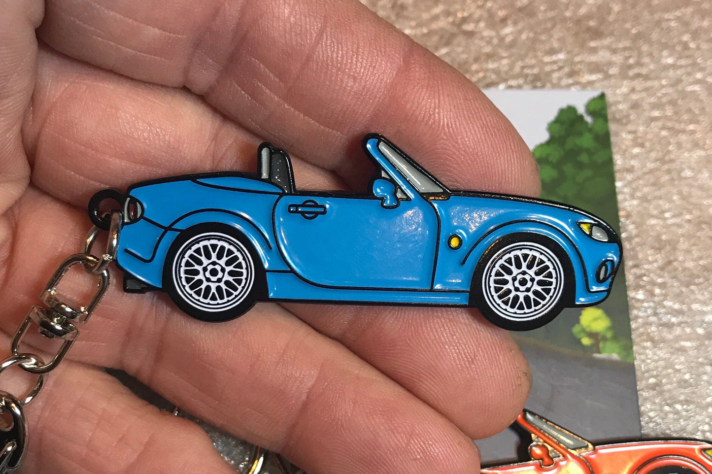 NC #Miata #MX5 #BakedEnamel #Keychains LIGHT BLUE #Carpins