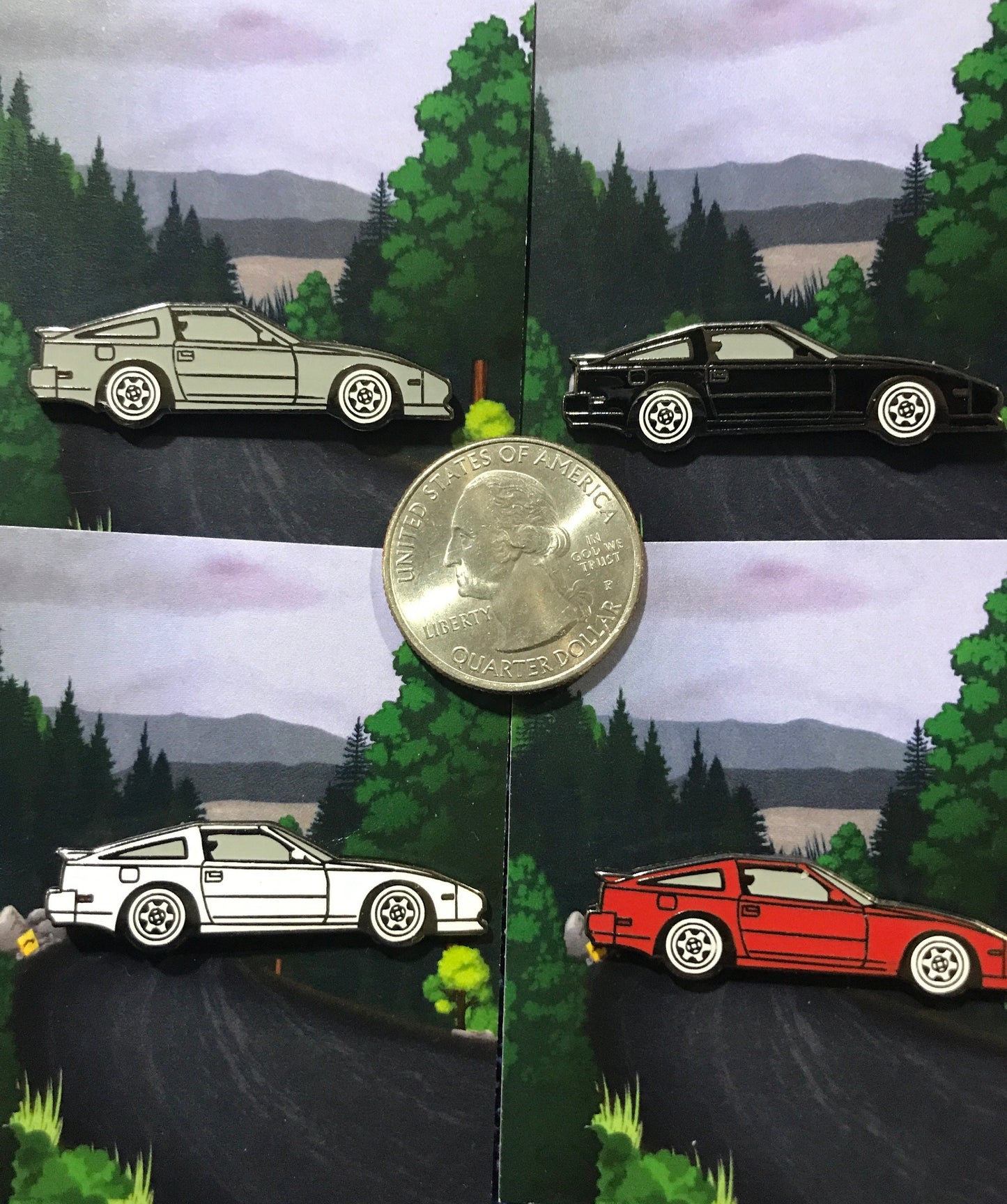 NISSAN #300ZX #Z31 #Enamel #AutoLapelPins - GRAY