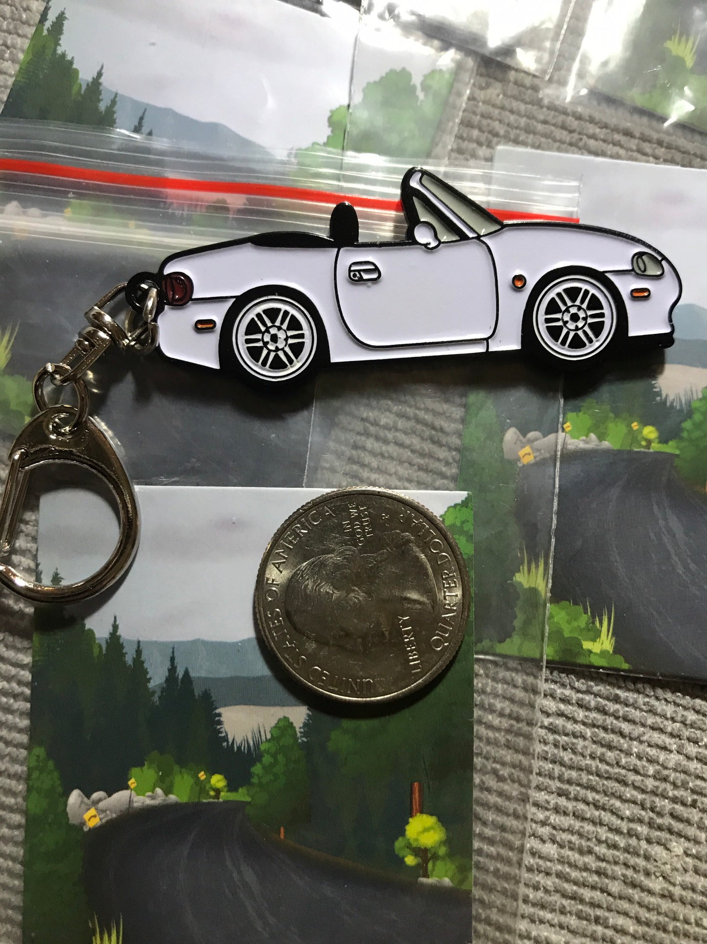 NB #Miata #MX5 Keychains Baked Enamel pin #Keychains car 7 COLORS