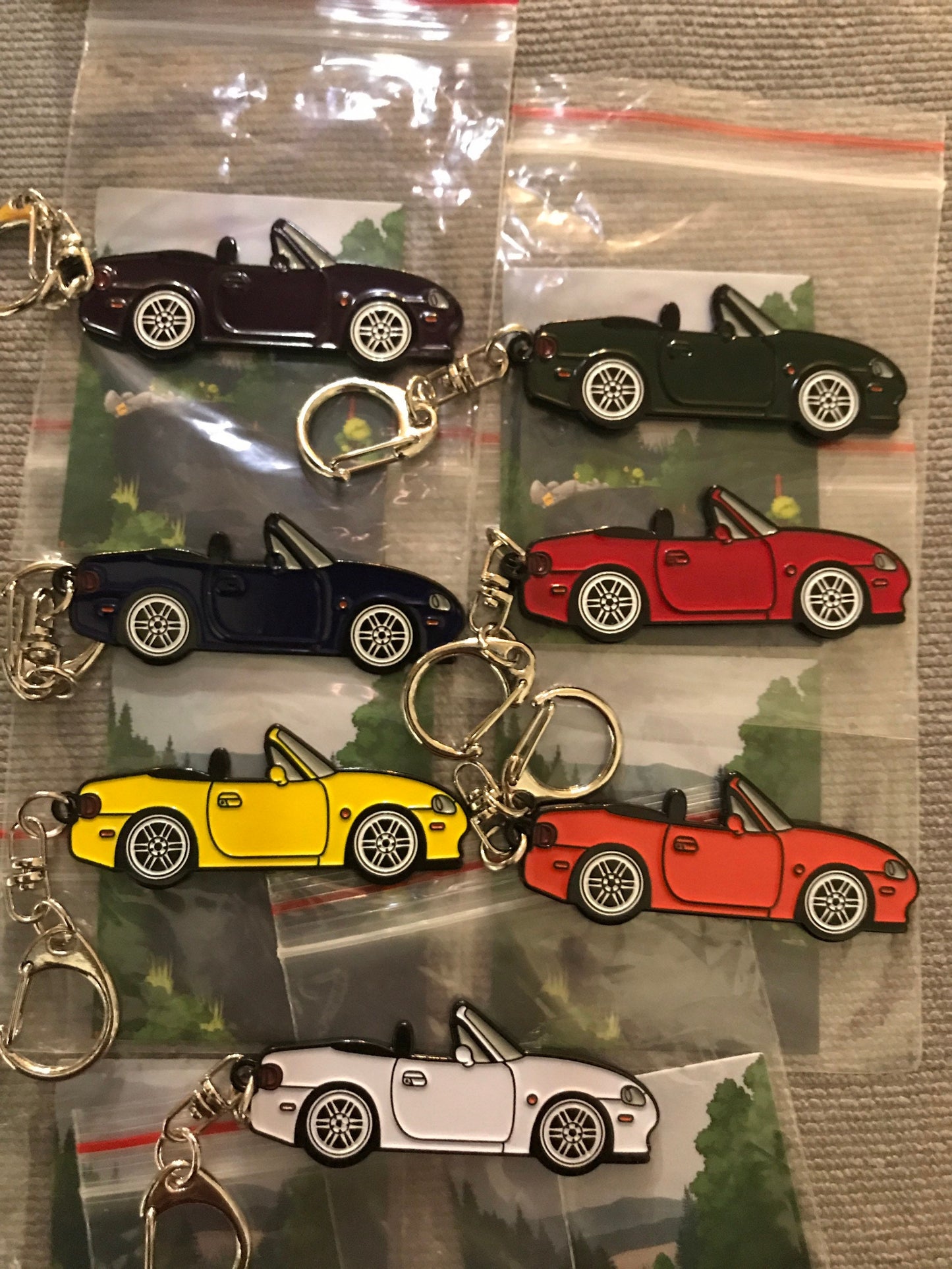 NB #Miata #MX5 Baked Enamel #Keychains #carpins STARLIGHT BLUE