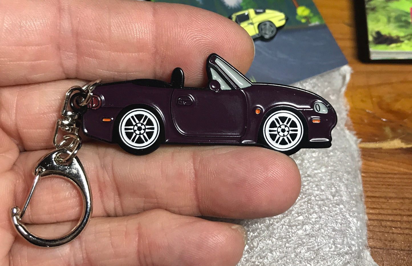 MERLOT MICA NB #Miata #MX5 Baked Enamel Pin #Keychains auto car pins