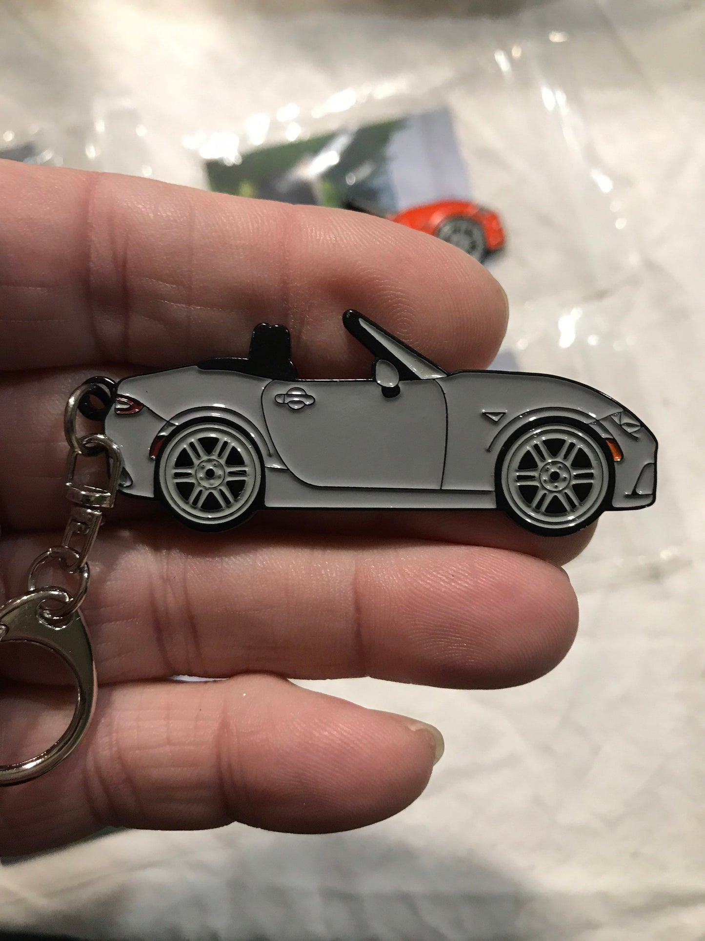 ND #Miata #MX5 #BakedEnamel #Keychains SILVER Car Pins