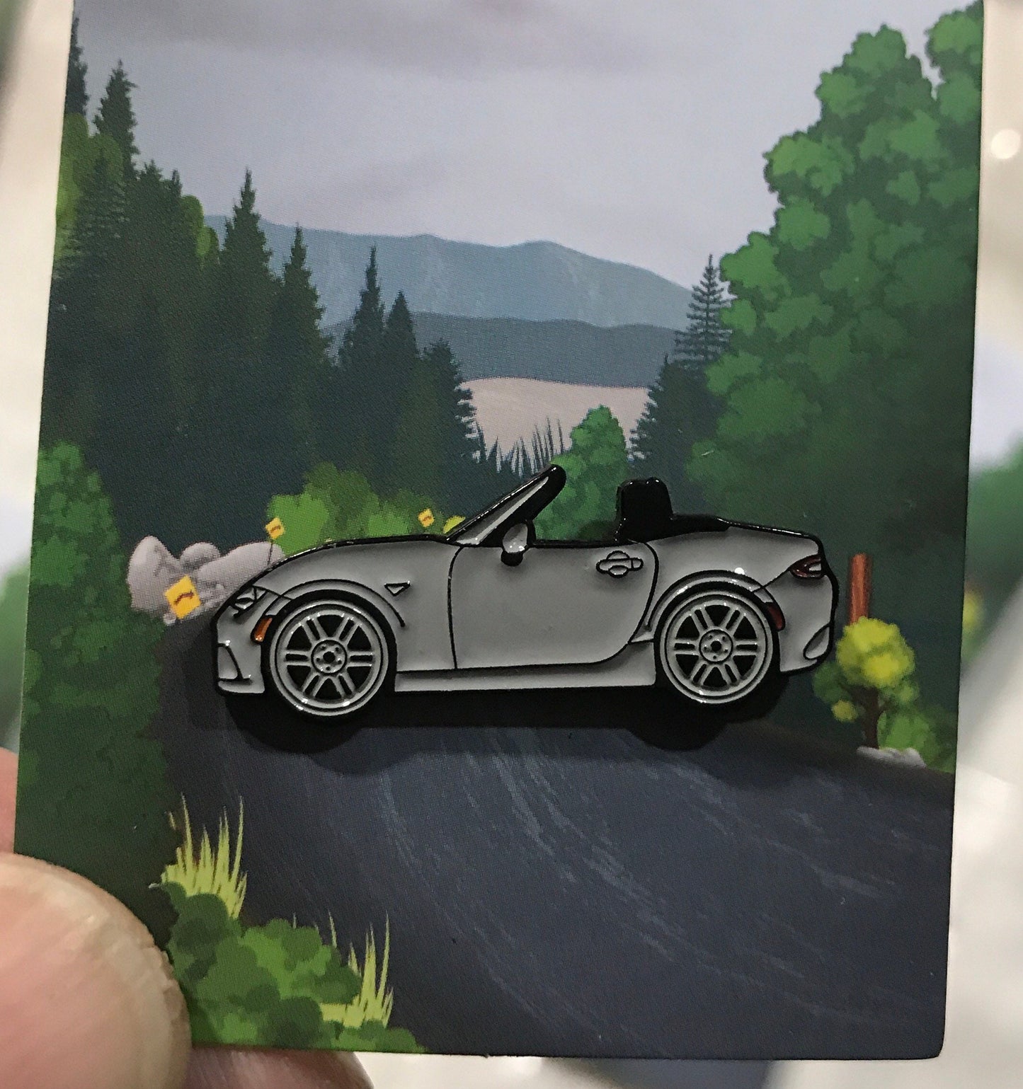 ND Mazda Miata MX5 Enamel Auto Lapel Pin SILVER Collect them!