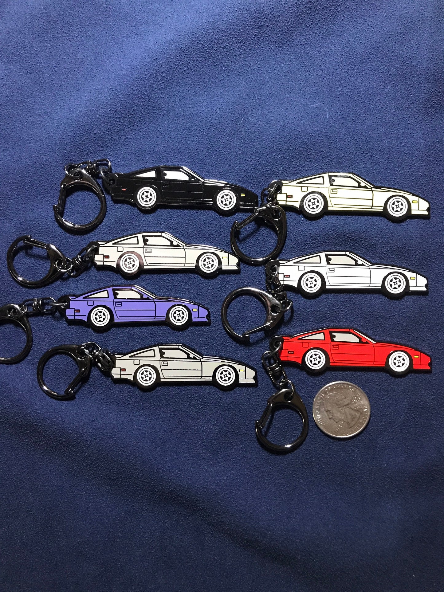 NIssan 300ZX-Z31 Gold Tan on metal #BakedEnamel #Keychains Gold Tan Enamel Car Pins