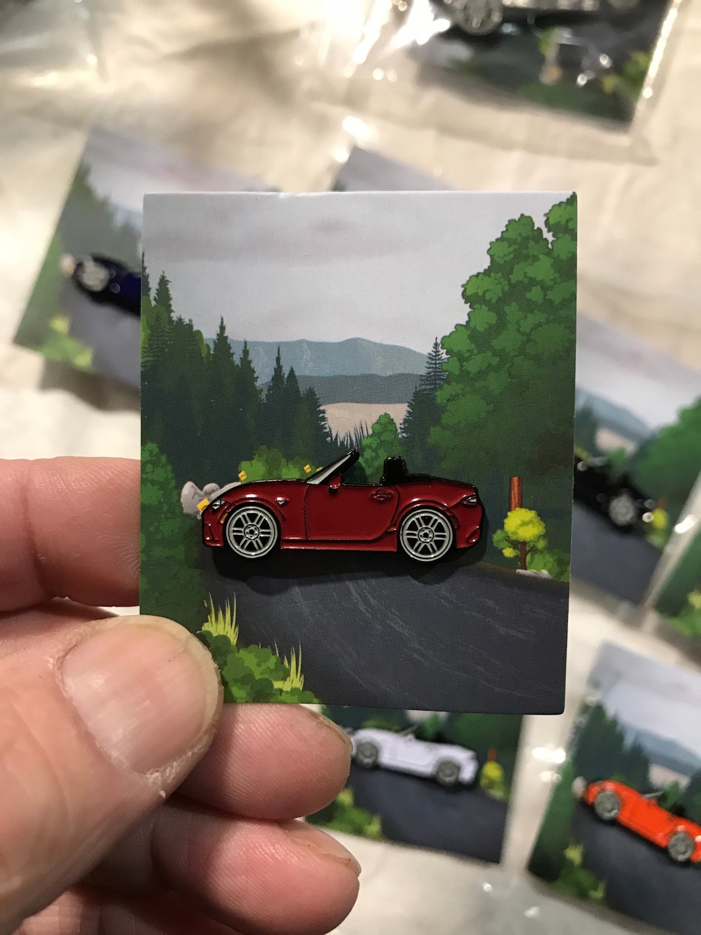 ND Mazda Miata MX5 Enamel Auto Lapel Pin RED Collect them!