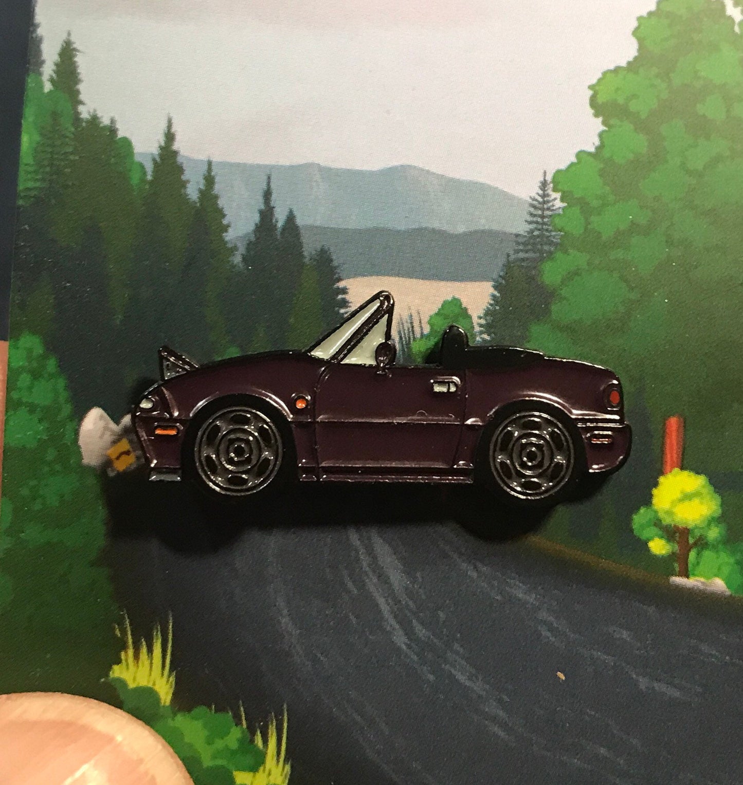 NA Mazda Miata MX5 Enamel Auto Lapel Pin MERLOT Collect them!