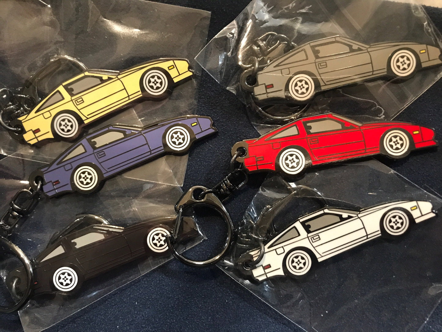 NIssan 300ZX-Z31 GOLD on metal #BakedEnamel #Keychains GOLD TAN Enamel