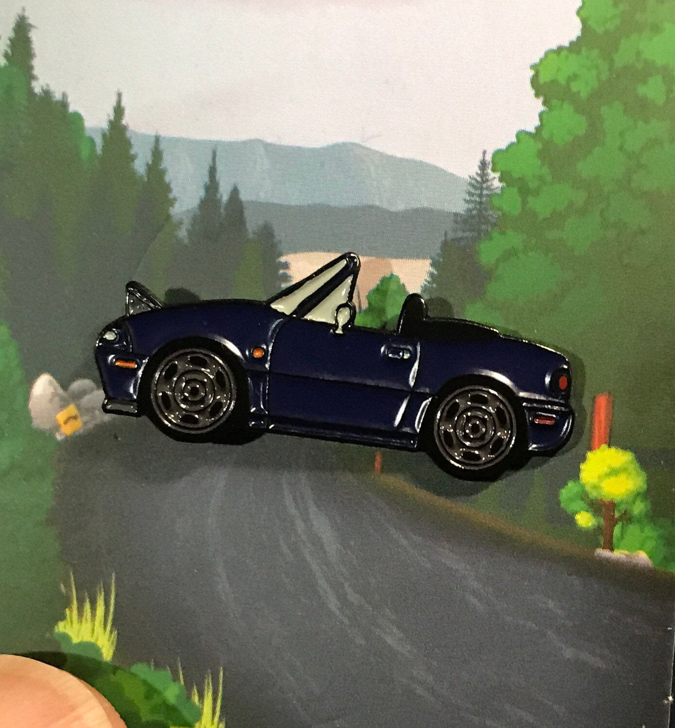 NA Mazda Miata MX5 Enamel Auto Lapel Pin MONTEGO BLUE Collect them!