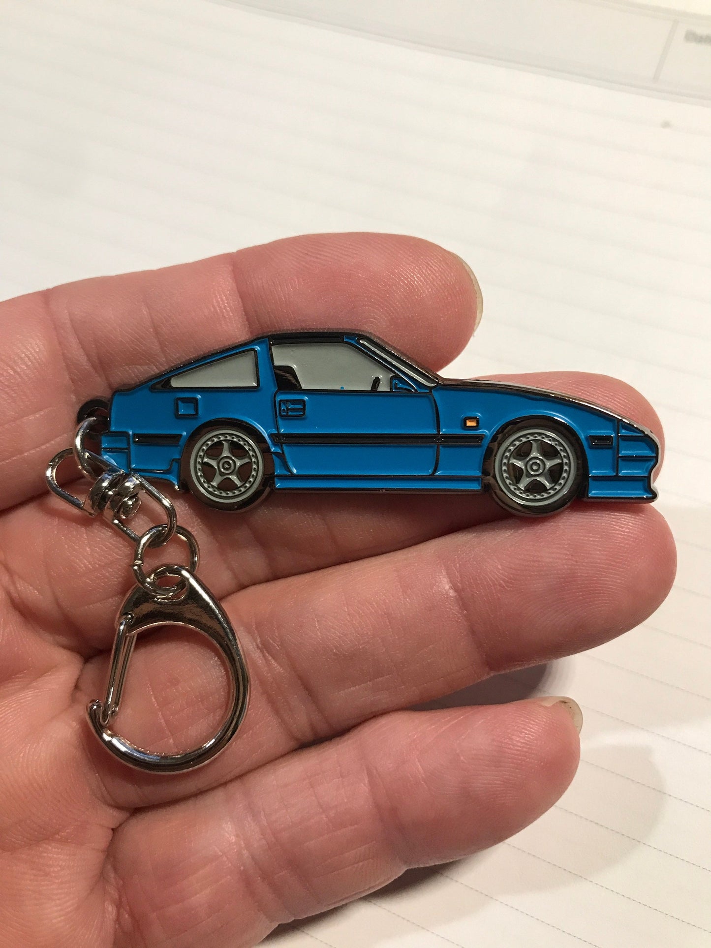 NIssan 300ZX-Z31 V2 Enamel on metal #BakedEnamel #Keychains BLUE Enamel
