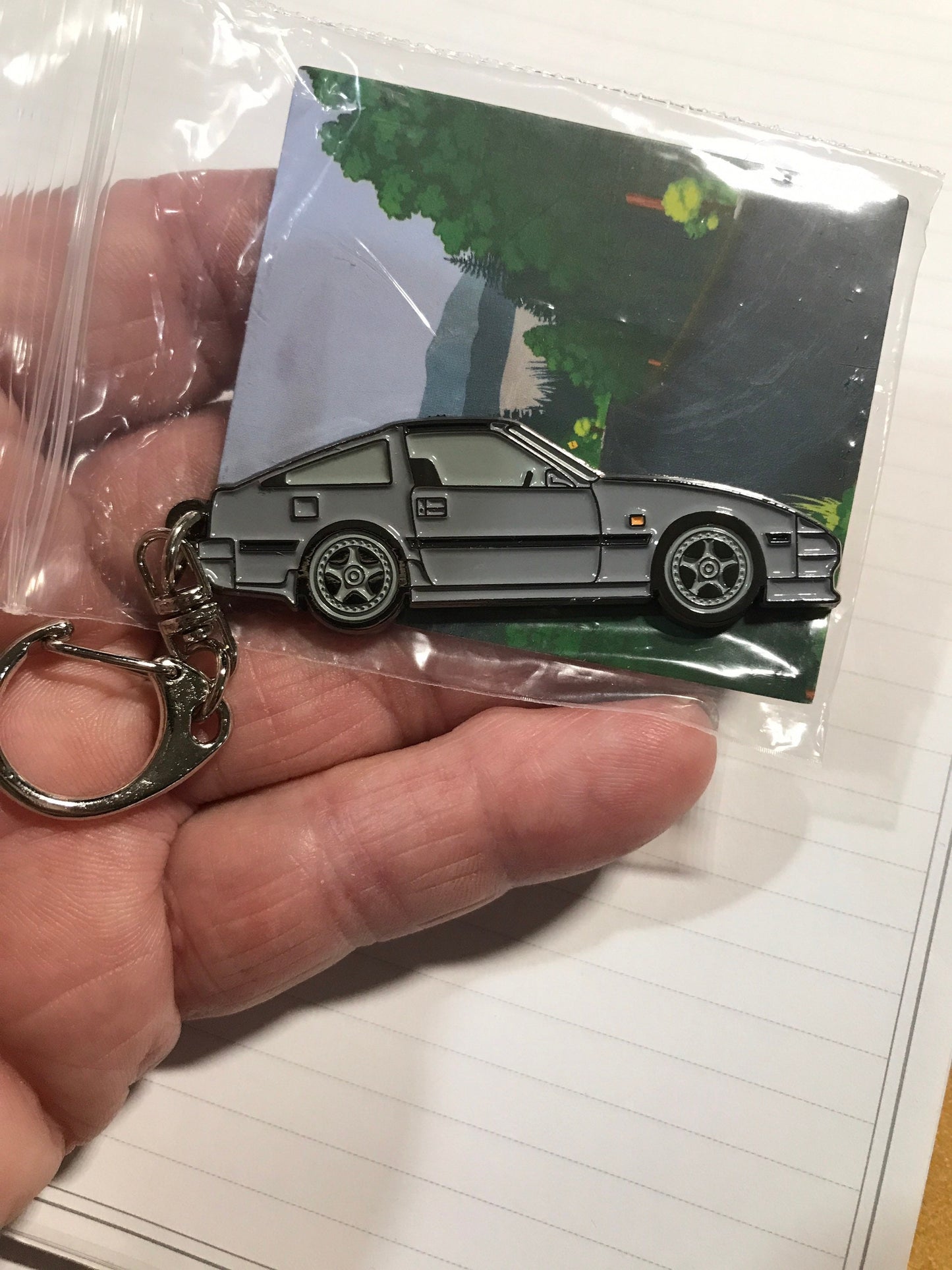 NIssan revised 300ZX-Z31 V2 Enamel on metal #BakedEnamel #Keychains SILVER Enamel Car Pins
