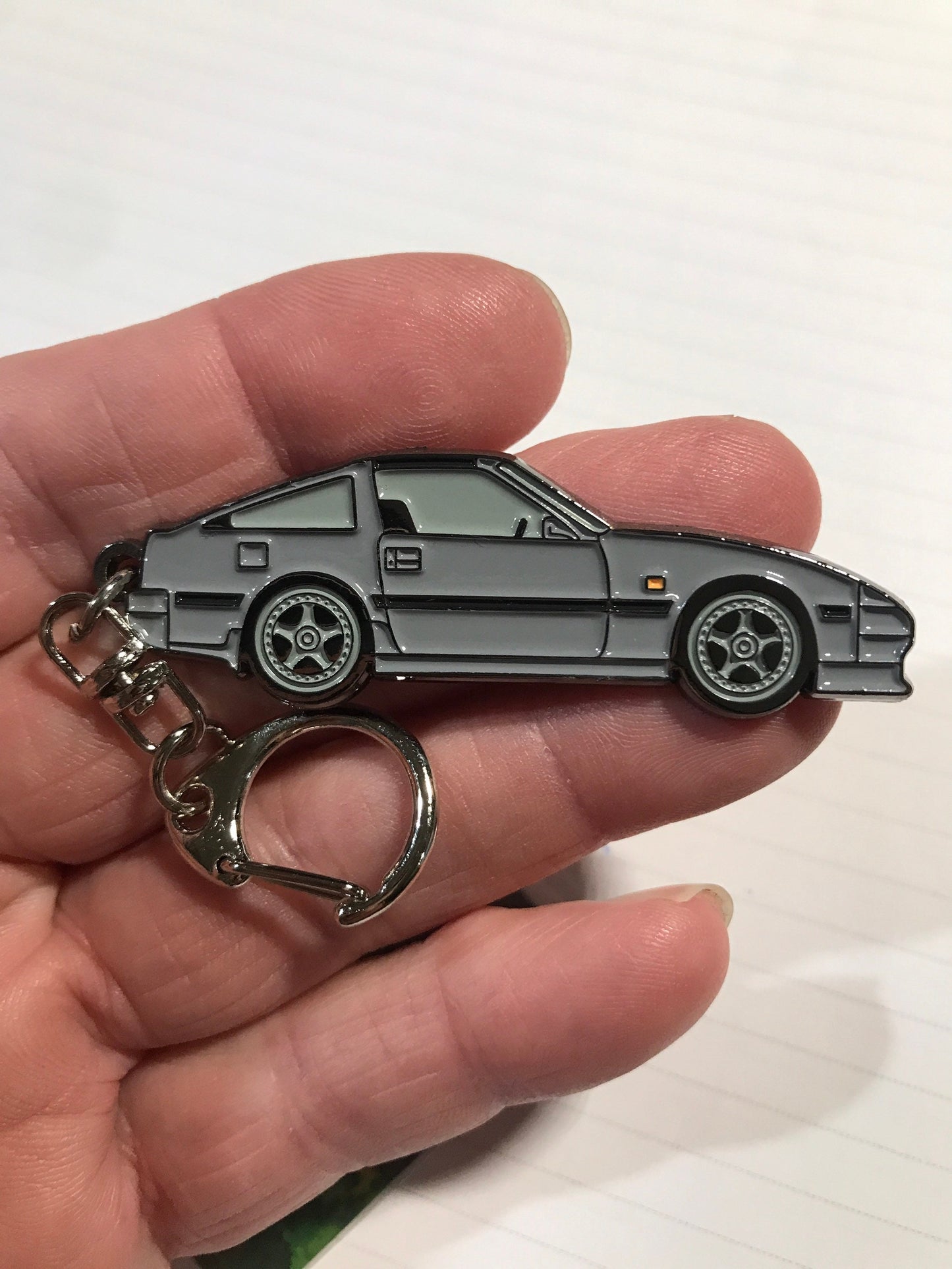 NIssan revised 300ZX-Z31 V2 Enamel on metal #BakedEnamel #Keychains SILVER Enamel Car Pins
