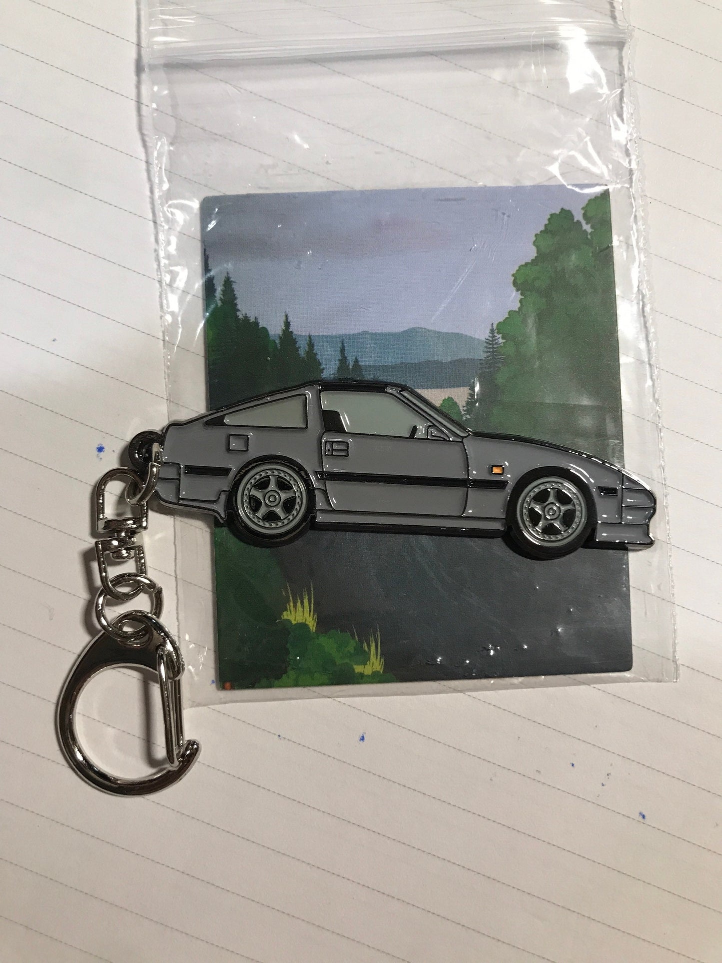 NIssan revised 300ZX-Z31 V2 Enamel on metal #BakedEnamel #Keychains SILVER Enamel Car Pins