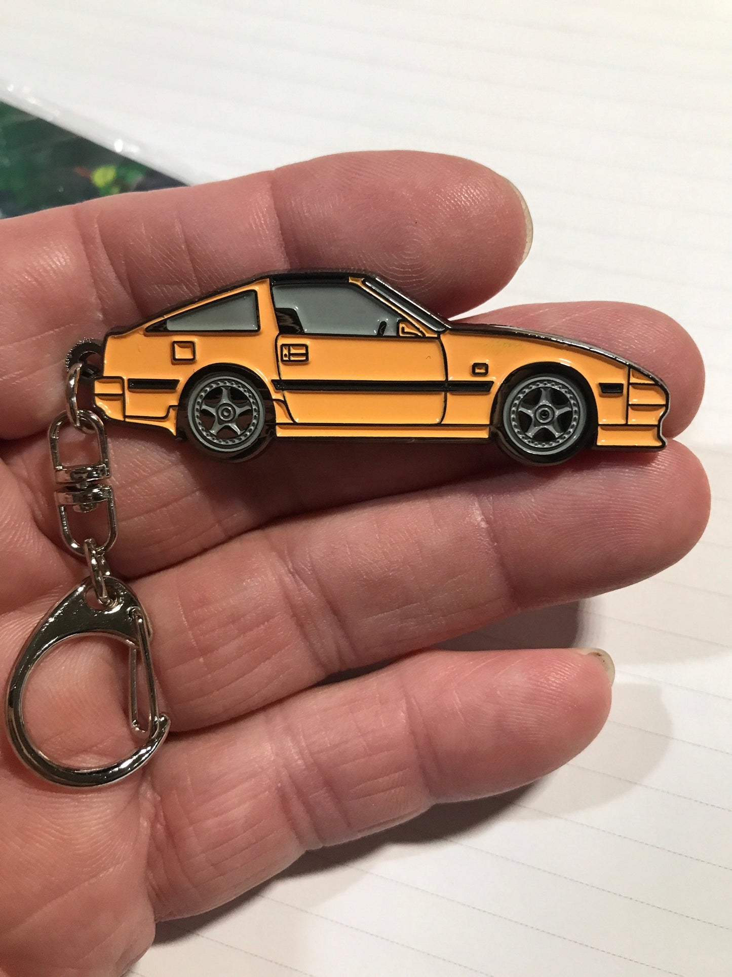 NIssan 300ZX-Z31 V2 Enamel on metal #BakedEnamel #Keychains Tan/Gold Enamel