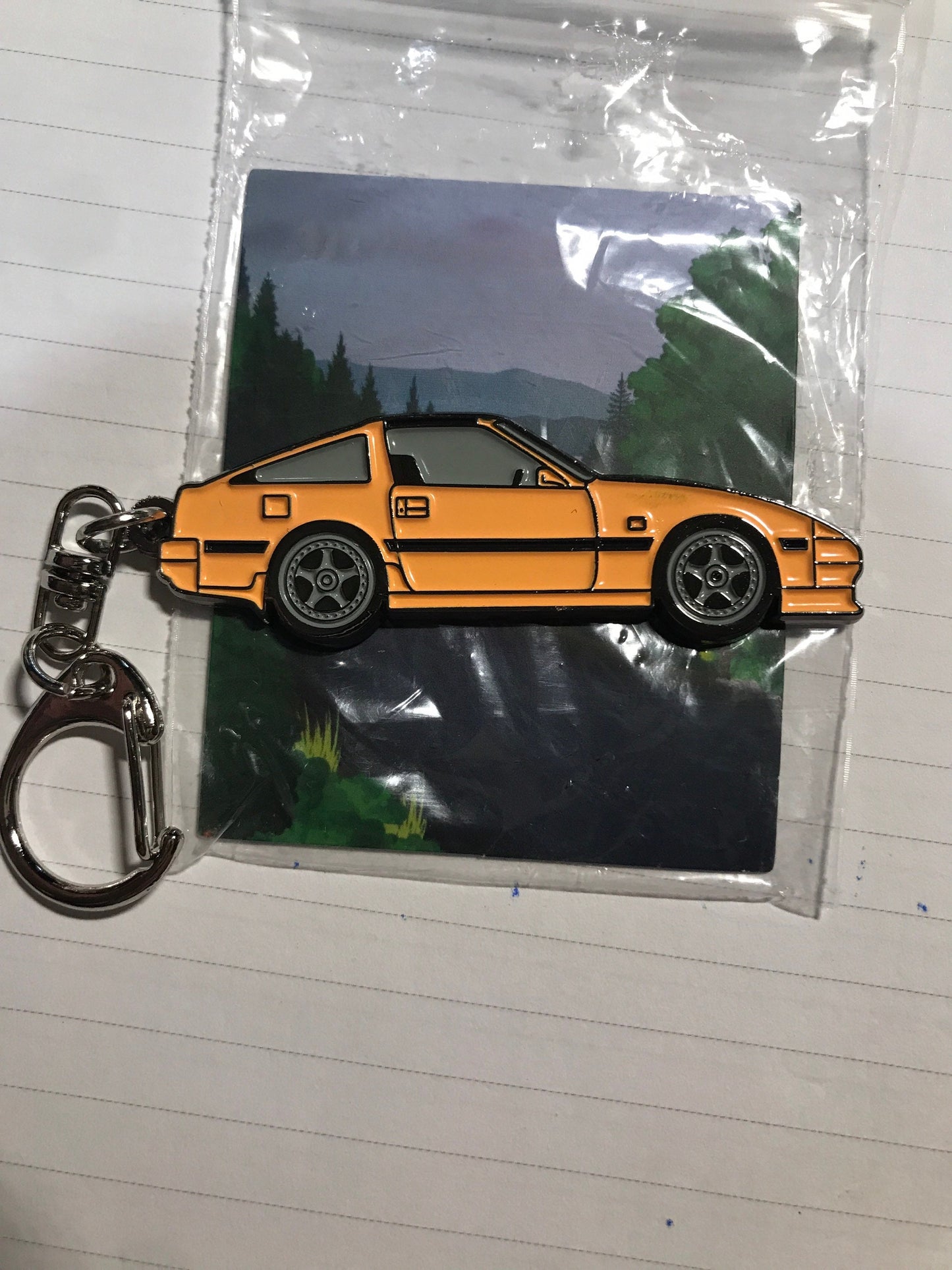 NIssan 300ZX-Z31 V2 Enamel on metal #BakedEnamel #Keychains Tan/Gold Enamel