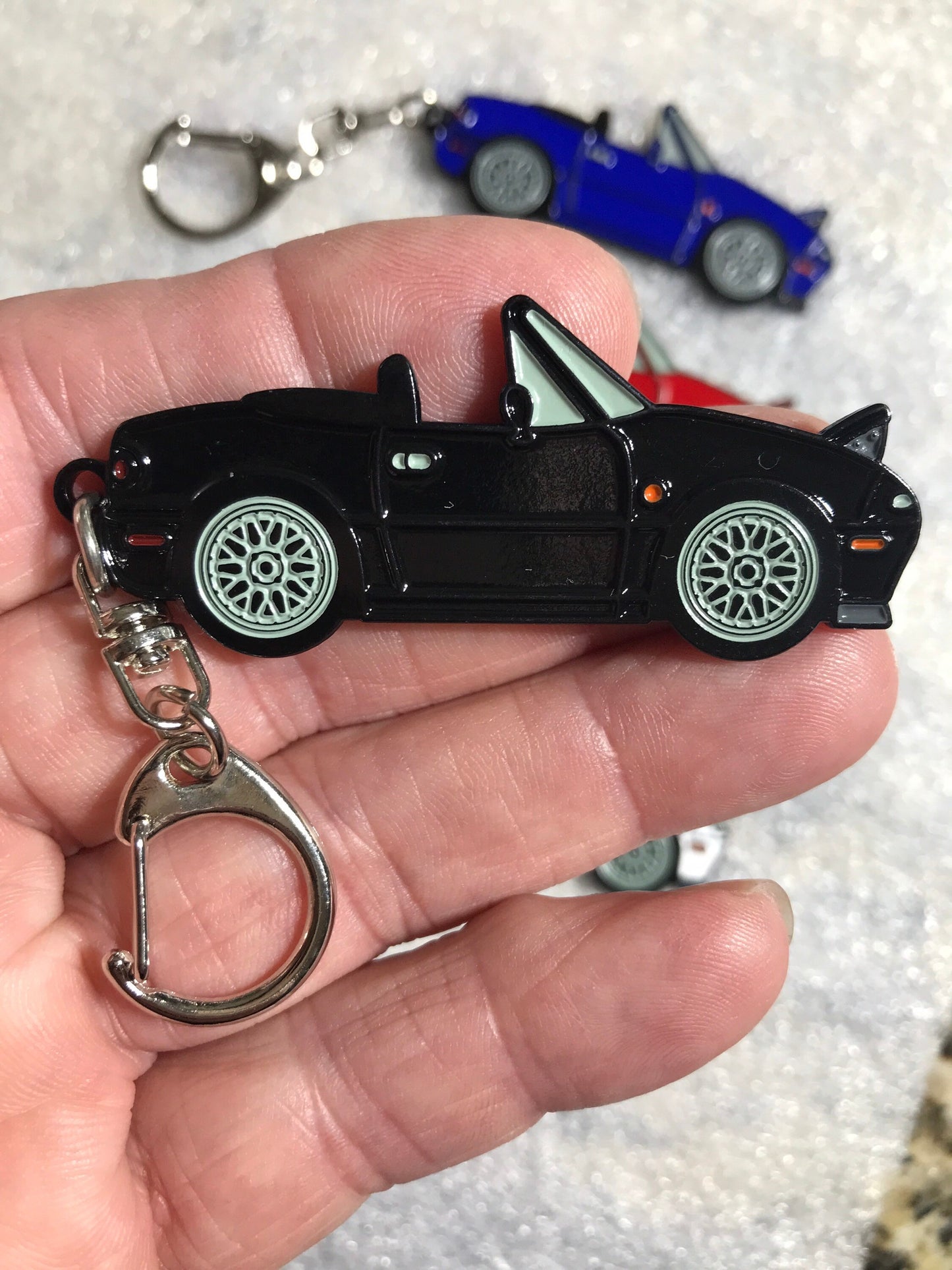 NA Miata Mk1 MX5 Keychains with BBS Wheels 6 Colors Available
