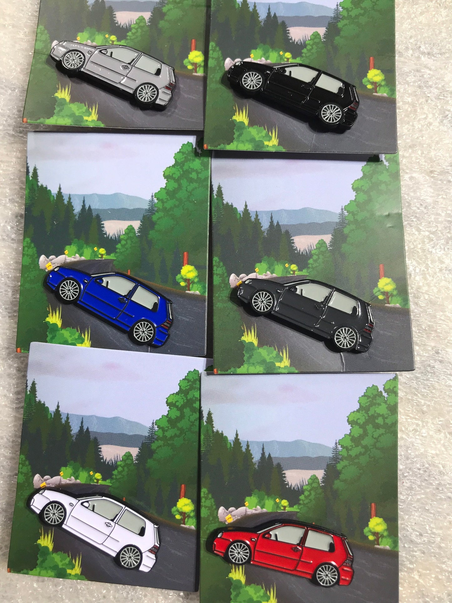 Golf R32 Pin enamel on Metal 6 colors