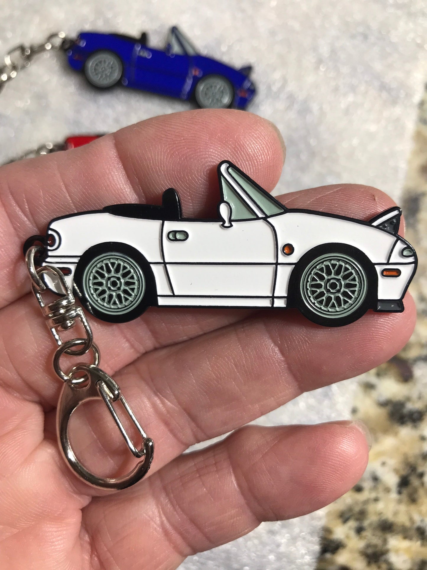 NA Miata Mk1 MX5 Keychains with BBS Wheels 6 Colors Available