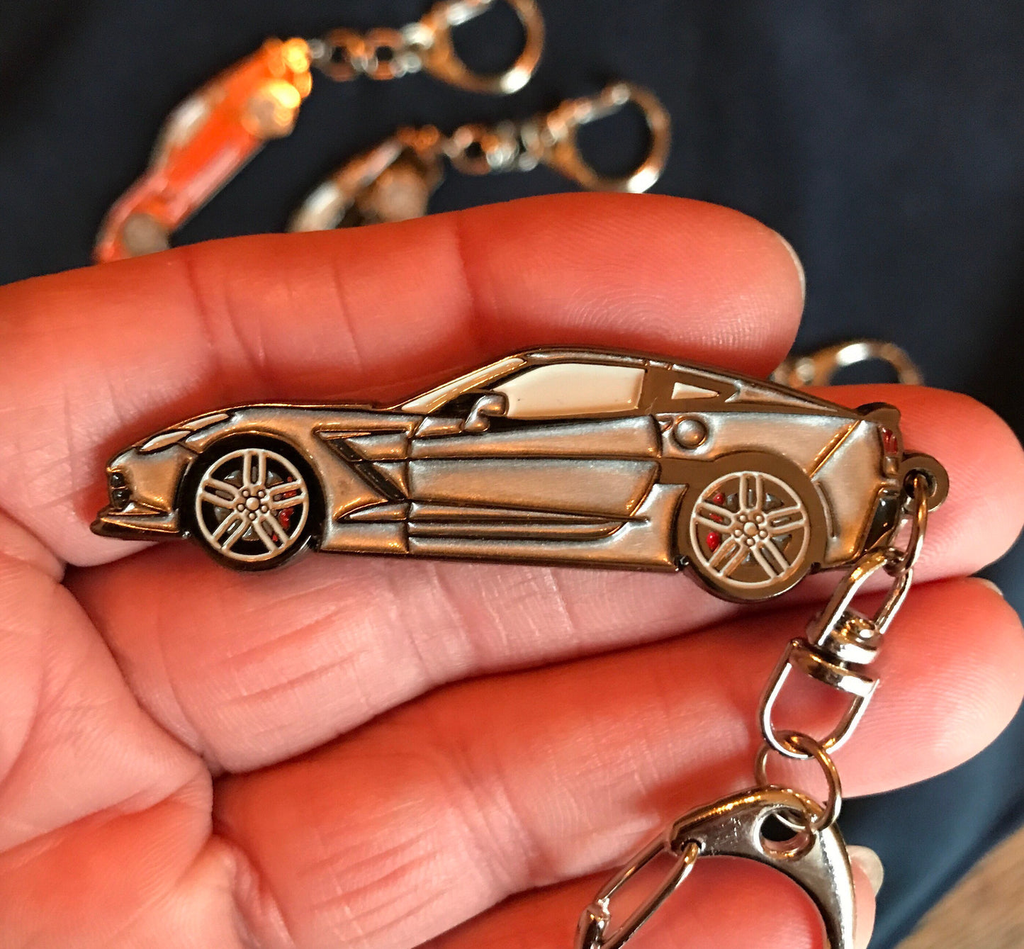 Corvette C7 Coupe Keychains 8 colors available enamel on metal
