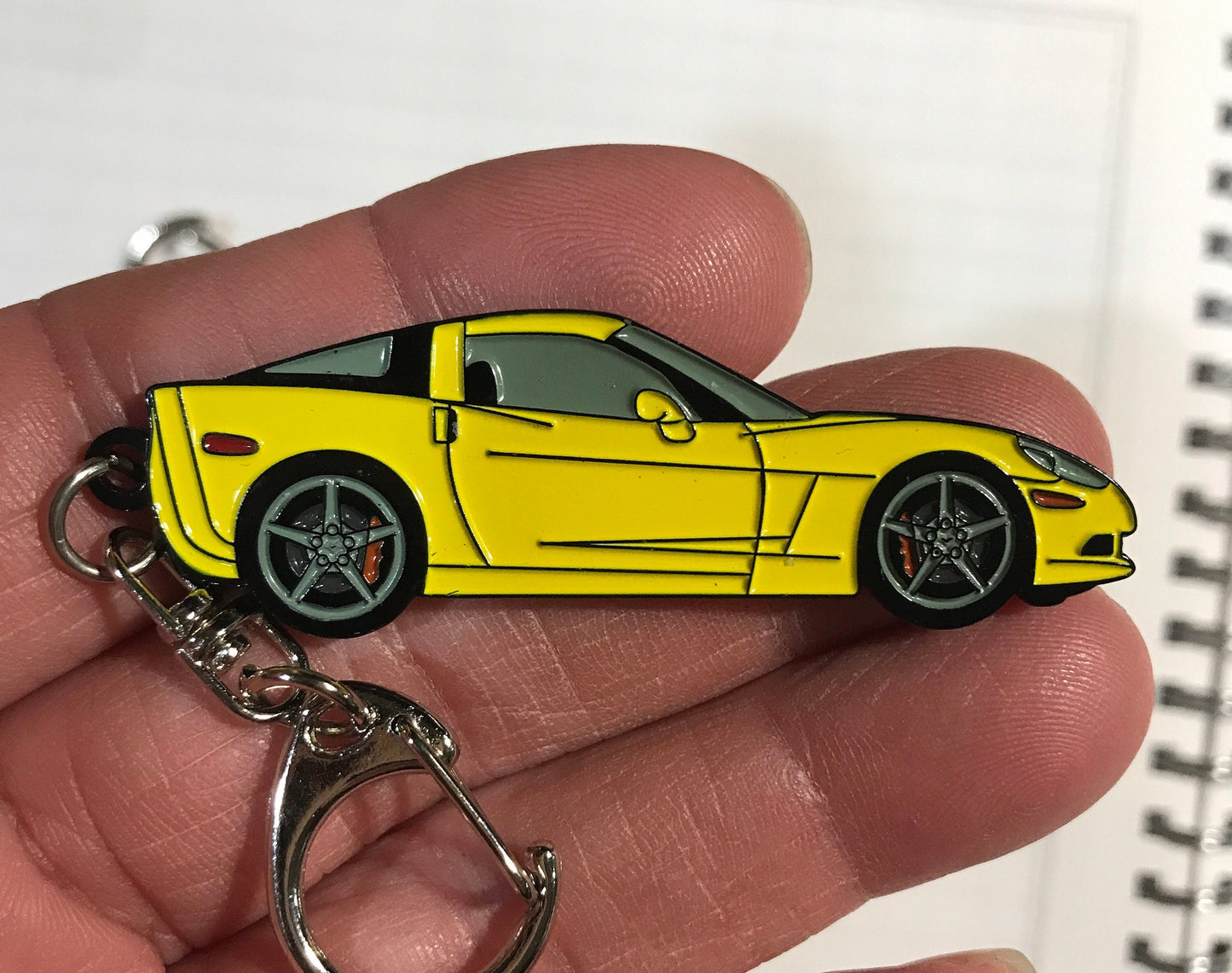 Corvette C6 Coupe Keychains 7 colors available enamel on metal