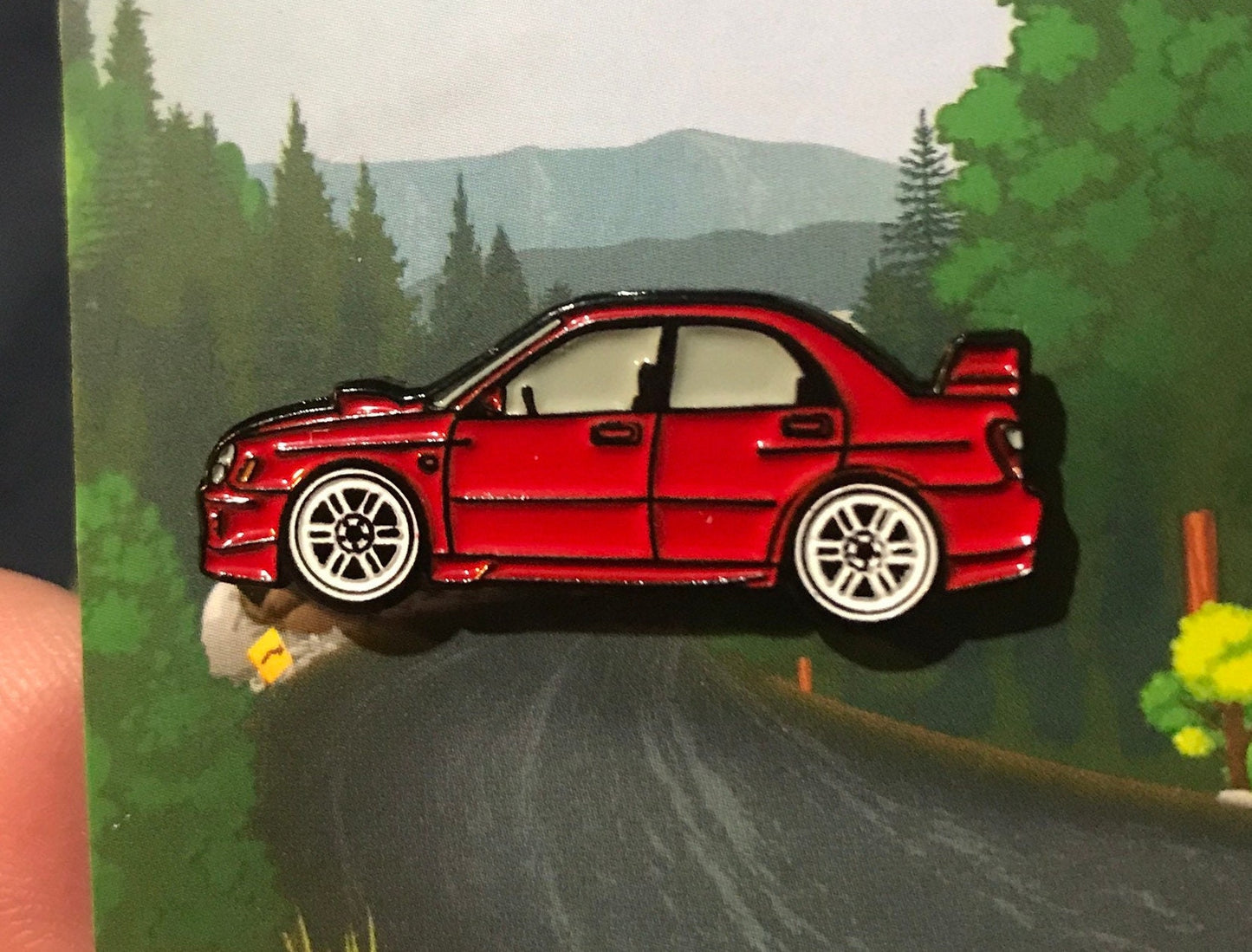 Enamel on Metal Pin for WRX and for Sti Pins for Subaru PinBadges Pin Back design