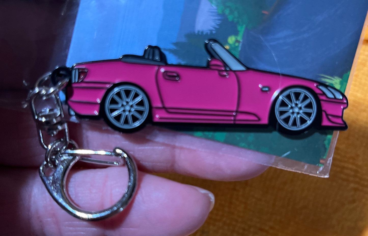 Honda S2000 Keychains PINK enamel on Metal - 8 colors available