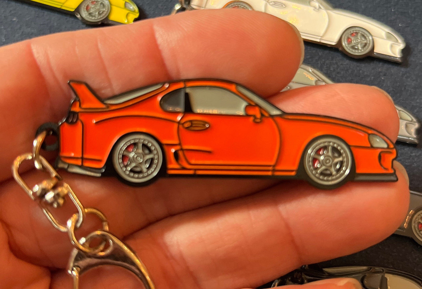 Toyota Supra Mk4 (93-98) Keychains enamel on Metal 9 colors available