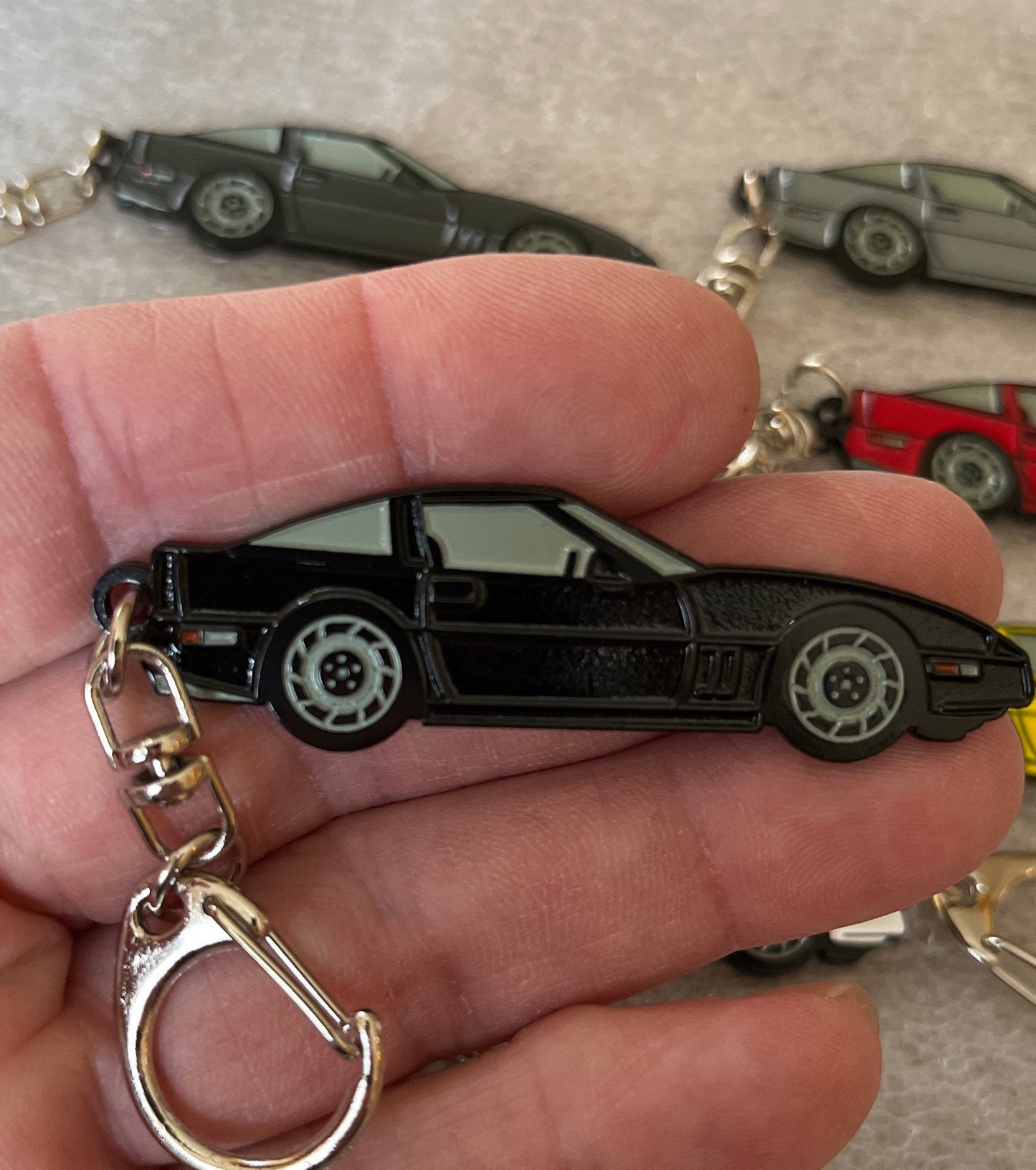 Corvette C4 Coupe Keychains 8 colors available enamel on metal
