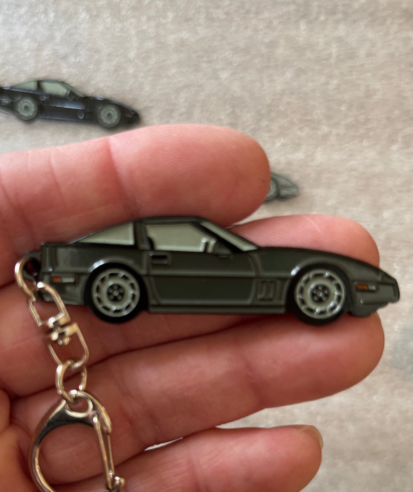 Corvette C4 Coupe Keychains 8 colors available enamel on metal