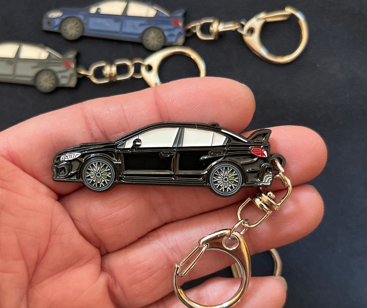 Enamel on Metal Keychains 2015+ sedan FOR Subaru WRX Sti available in 7 colors