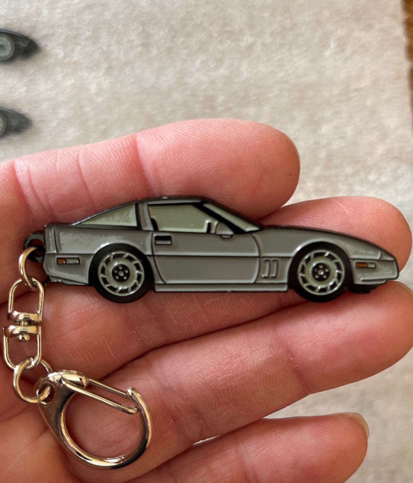 Corvette C4 Coupe Keychains 8 colors available enamel on metal