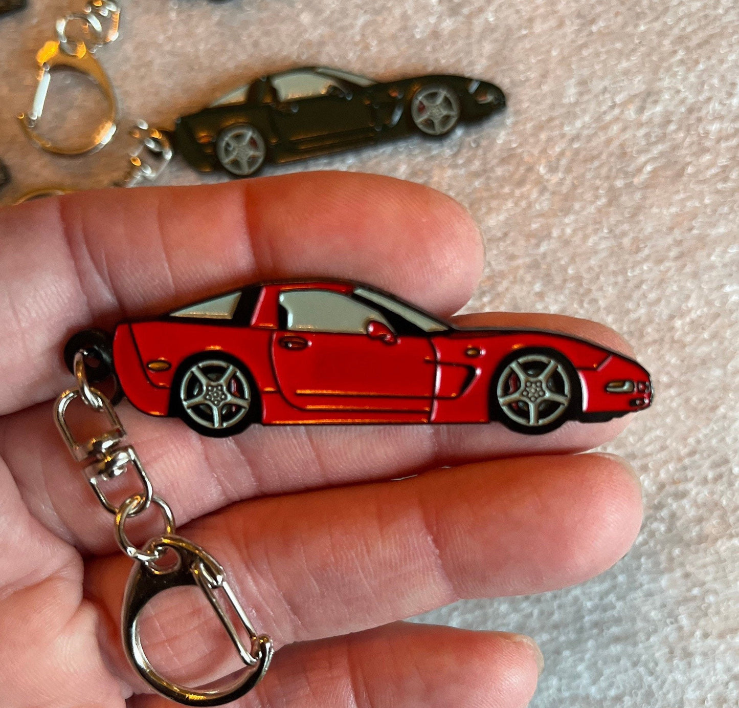 Corvette C5 Coupe Keychains 8 colors available enamel on metal