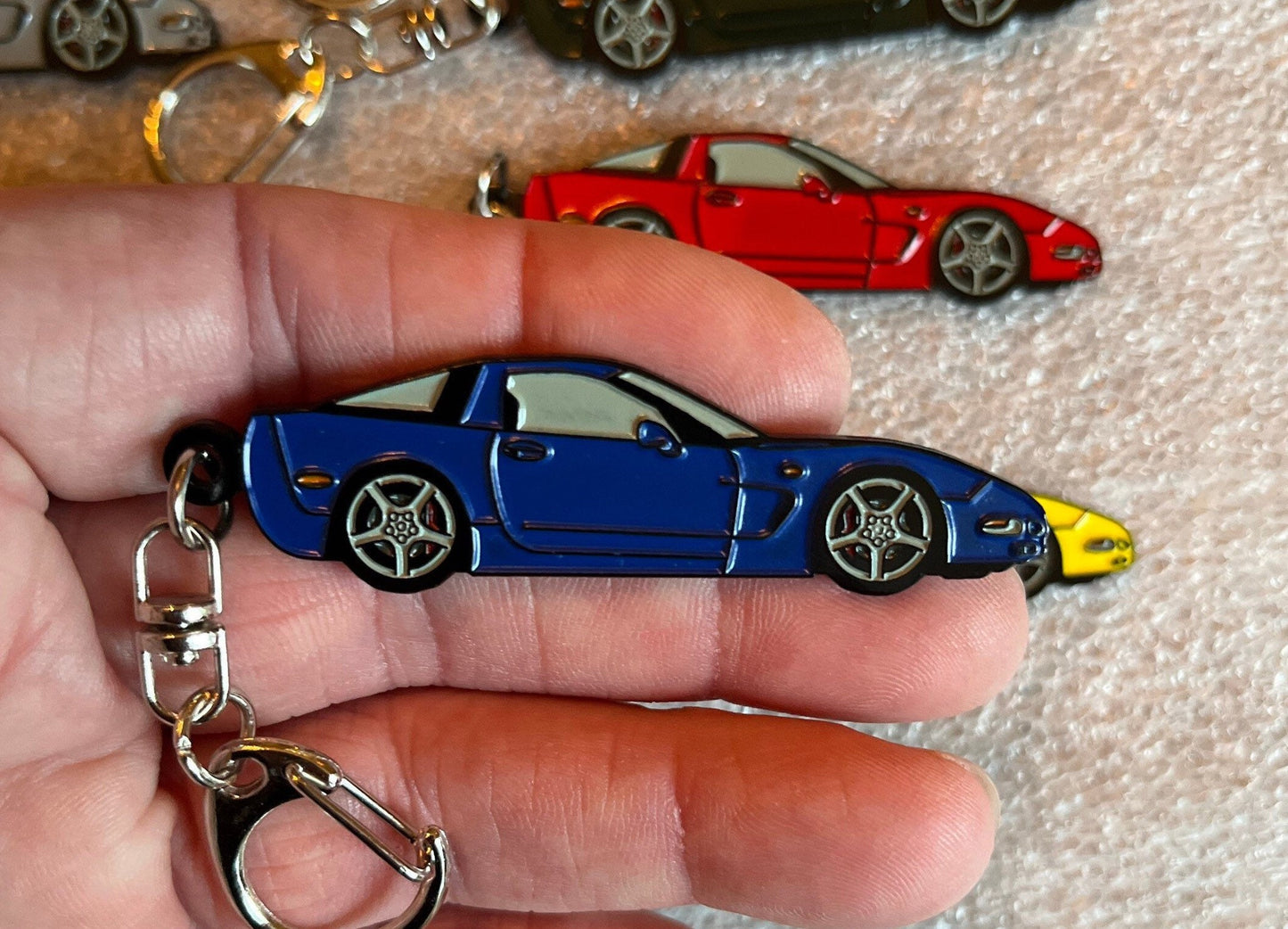 Corvette C5 Coupe Keychains 8 colors available enamel on metal