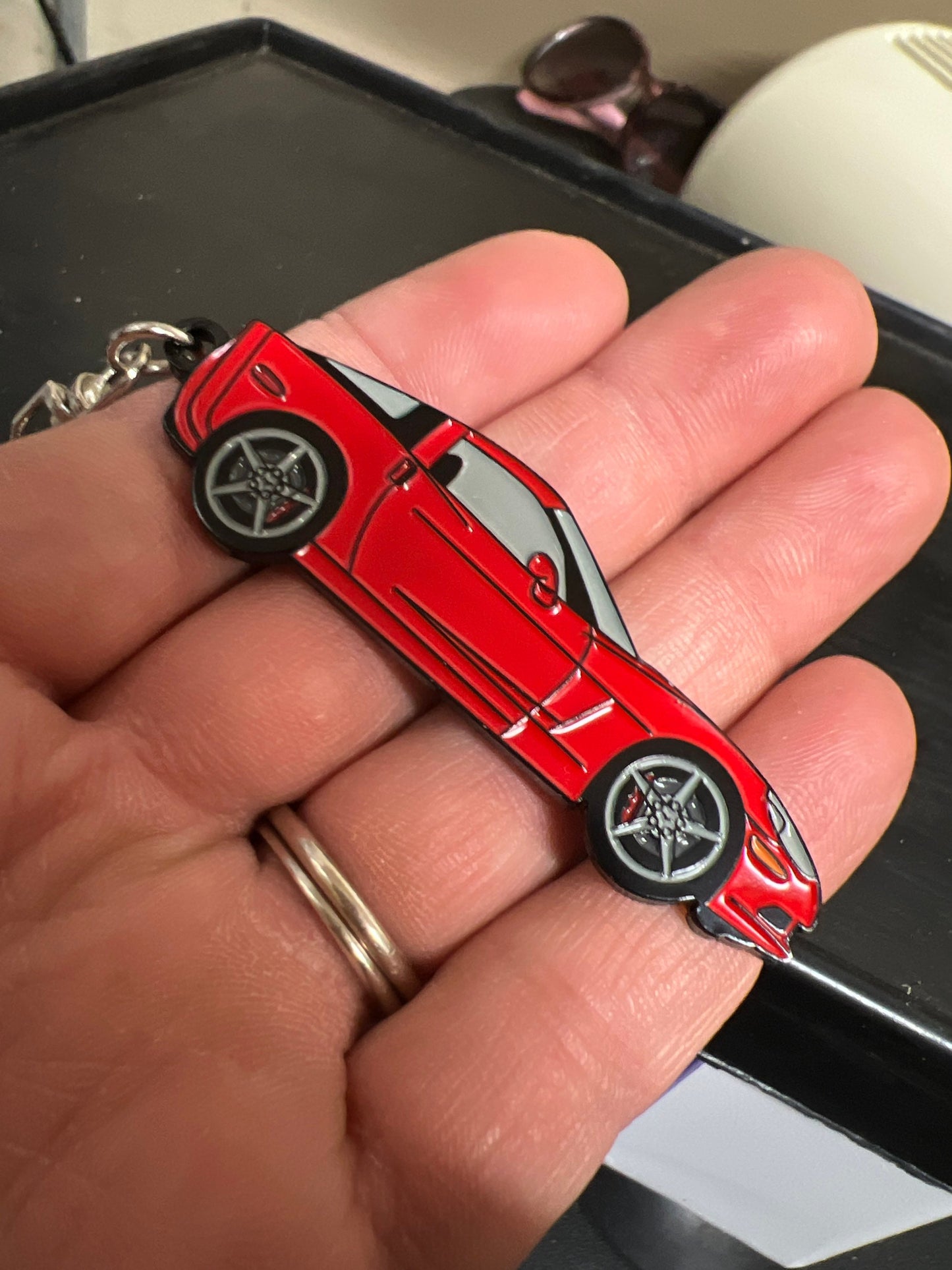 Corvette C6 Coupe Keychains 7 colors available enamel on metal