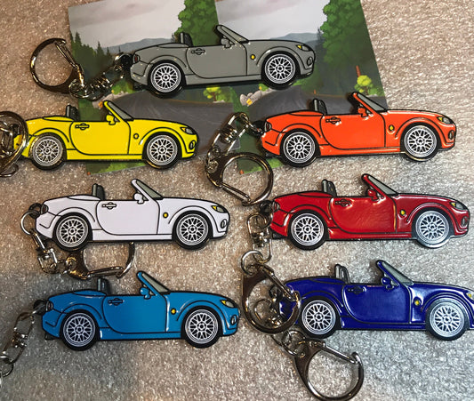 NC #Miata #MX5 #BakedEnamel #Keychains 7 COLORS #Carpins