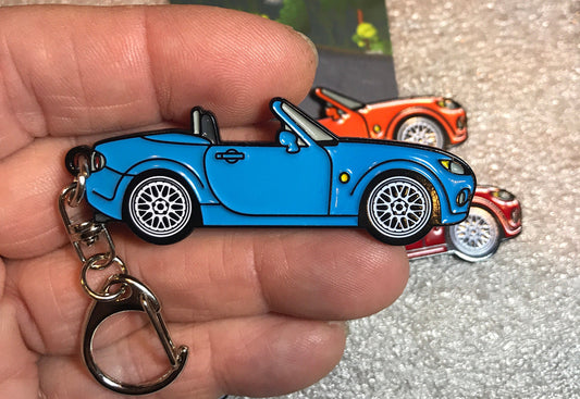 NC #Miata #MX5 #BakedEnamel #Keychains LIGHT BLUE #Carpins