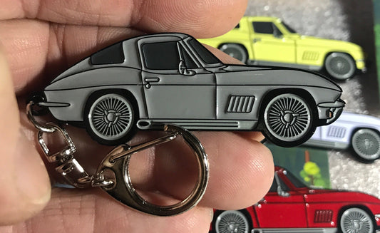C2 #Corvette #Baked Enamel Keychains SILVER #Stingray