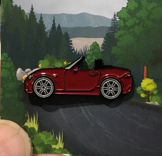 ND Mazda Miata MX5 Enamel Auto Lapel Pin RED Collect them!
