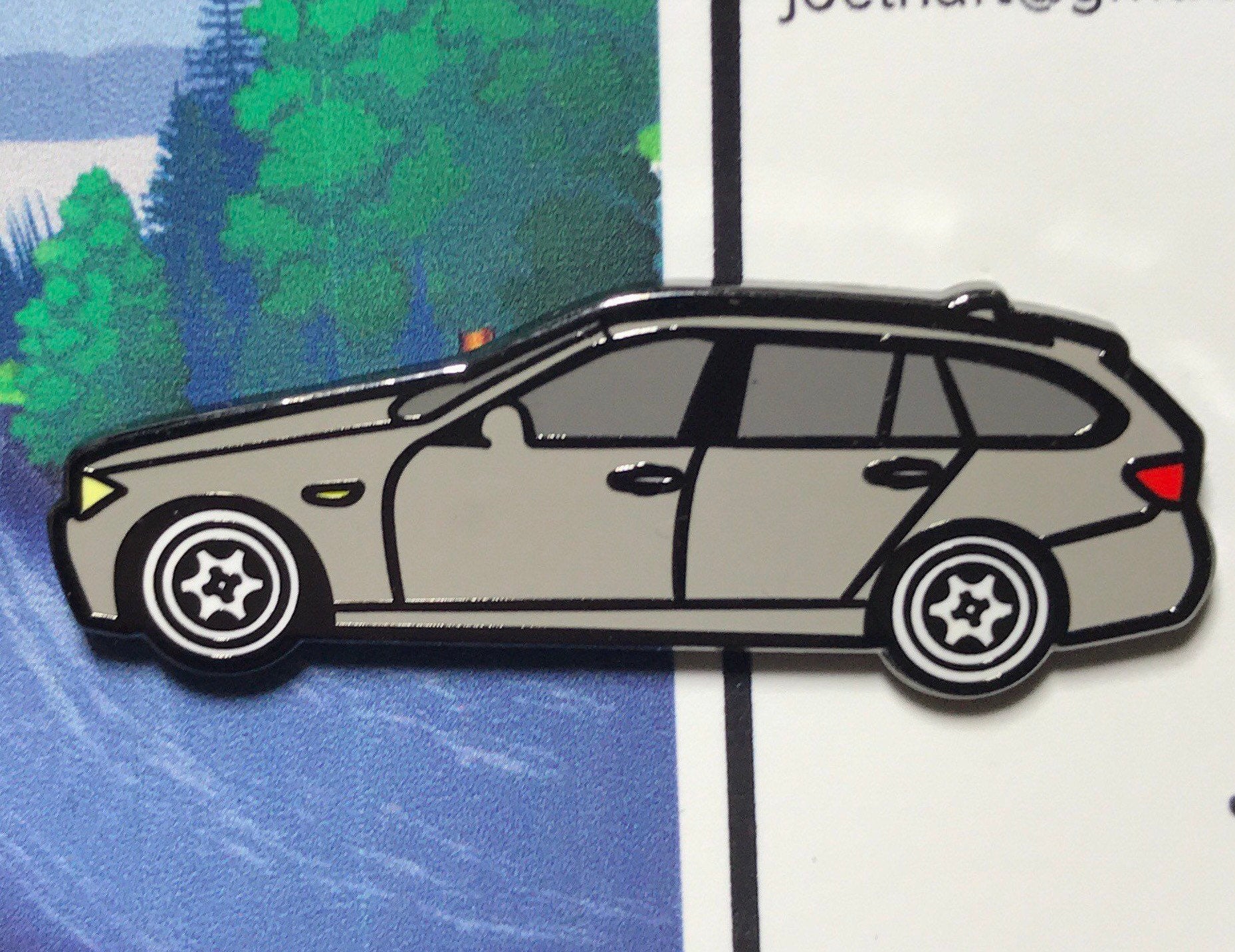 BMW Lapel Pin BLACK 3 Series Touring E36 E91 Auto Pin – Car Pin Collection