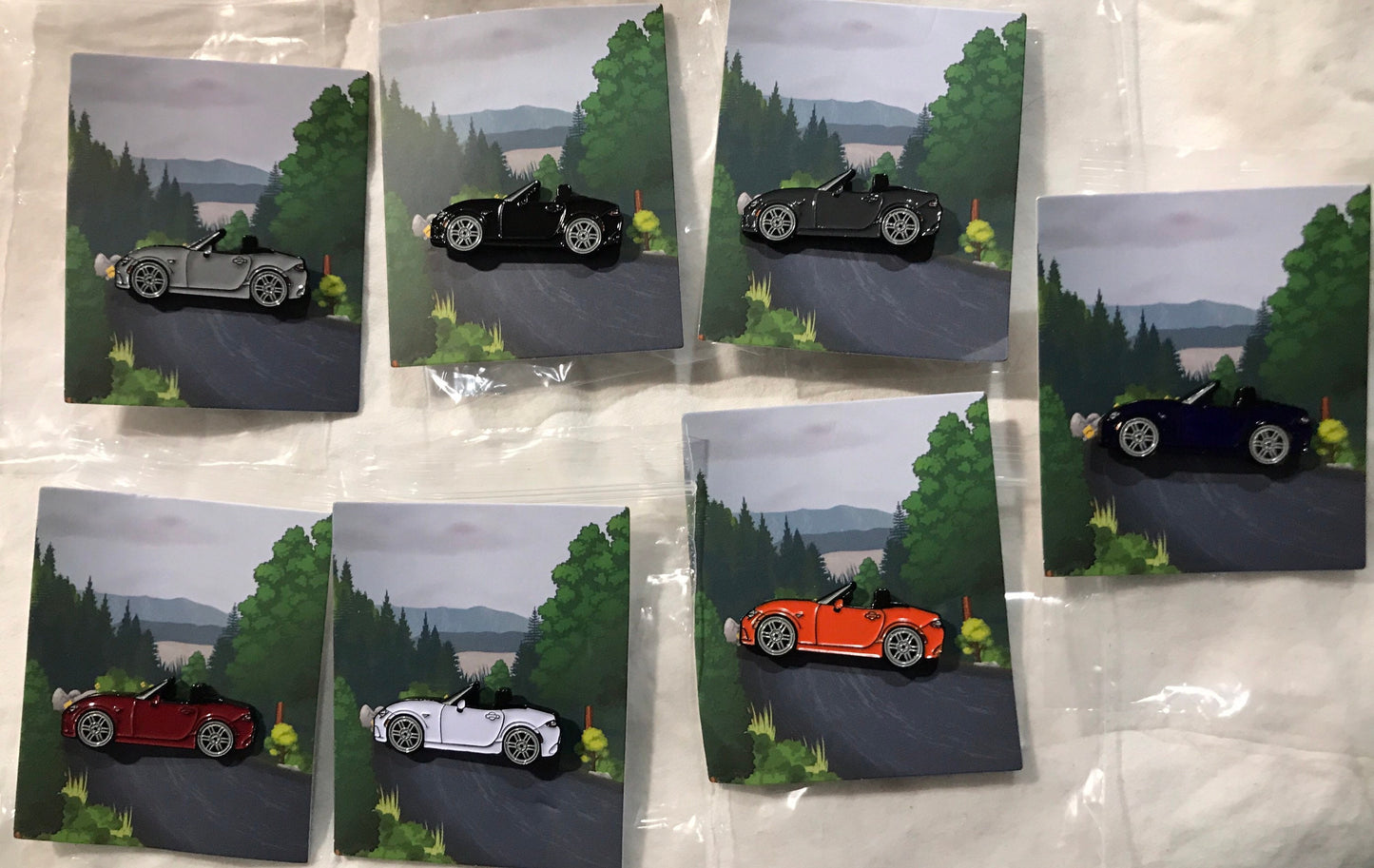 ND Mazda Miata MX5 Enamel Auto Lapel Pin SILVER Collect them!