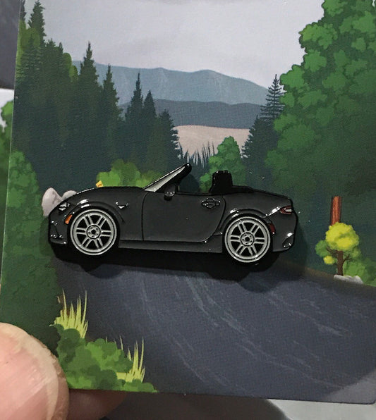ND Mazda Miata MX5 Enamel Auto Lapel Pin DARK GRAY Collect them!